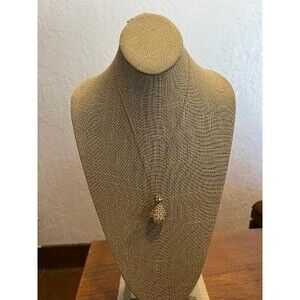 Vintage Crystal and Aurora Borealis Pendant Goldtone 20" Necklace